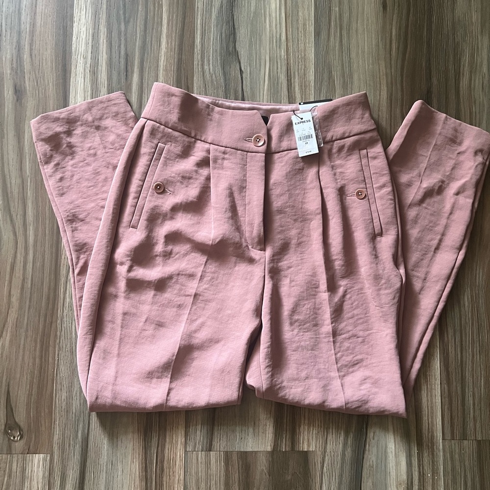 NWT Express Salmon Pink High Rise Pants
